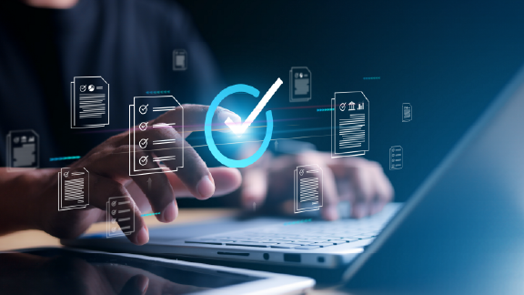 Image of laptop being used